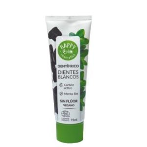 Dentífrico dientes blancos carbon activo y menta 75ml Happy Bio