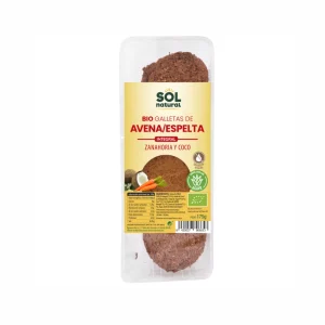 Galletas Bio de Avena-Espelta Integral con Zanahoria y Coco Sol Natural, 175 gr