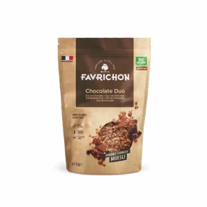 Muesli Crujiente Dúo de Chocolates Sin Gluten Favrichon, 375g. 