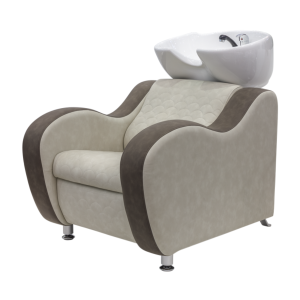 ONDA: Lavacabezas con apoya brazos anchos (Tapizado en más de 100 variantes)