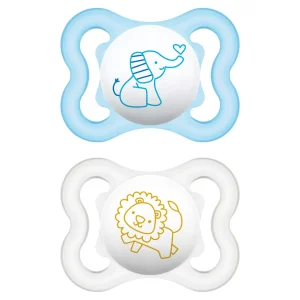 MAM Chupete Silicona Air 0+ Pack Doble Azul