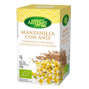 Infusión Manzanilla con Anís Bio, 20 Filtros. Artemis