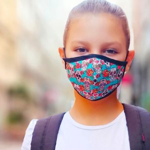 Mascarilla Lavable junior calaveras (de 6 a 12 años) forma pico