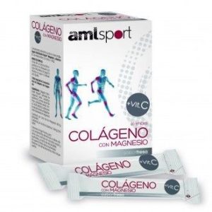 Colágeno con Magnesio + Vitamina C, 20 sticks. Amlsport