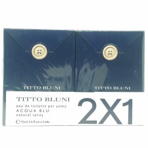 Titto Bluni Eau De Toilette Per Uomo ACQUA BLUE Natural  Spray 2×1 75ml