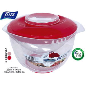 Bowl para Batidora Doble Tapa 3000ml 🇹🇷